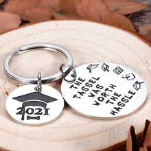 Load image into Gallery viewer, 2021 Graduation Gifts for Him Her Class of 2021 Seniors Students Keychain Graduation Masters Nurses Students College Medical High School Gifts for Women Men Kids Daughter Son Graduates from Dad Mom