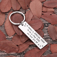 Load image into Gallery viewer, Stepdad New Husband Keychain Gifts From Wife Kids To New Dad Step Dad Father’s Day Birthday Wedding Gifts For Non-Biological Dad Father Figure From Daughter Son To Step Daddy Keyring