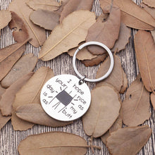 Load image into Gallery viewer, Funny Gag Gifts keychain for Bodybuilder friends Girlfriend Couple Keychain for wife Wedding Anniversary Fun Gifts for Women Men I Hope Your Day is As Nice As my But him her Hilarious