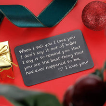 Load image into Gallery viewer, Wallet Insert Card Christmas Giftsfor Him Husband Boyfreind Valentine Mini Love Note from Wife Girlfriend Anniversary Men Birthday Wedding Gifts for Groom Bride Her Deployment Engagement Gifts