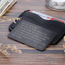 Load image into Gallery viewer, Wallet Insert Card Christmas Gifts for Him Her Husband Boyfriend Valentine Anniversary Birthday Gifts Mini Love Note Wedding Engagement Gifts Men