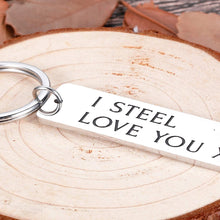 Load image into Gallery viewer, 11th Wedding Anniversary Steel Gifts for Him Her Keychain I Steel Love You Husband Wife 11th Valentine Gifts for Men Women Hubby Wifey Old Couple Gifts for Christmas Funny Boyfriend Girlfriend