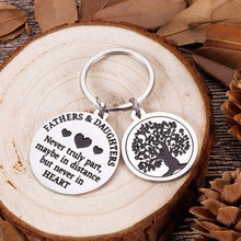 Load image into Gallery viewer, Fathers Day Birthday Gifts For Dad Keychain Christmas Gifts for Daddy Step Dad From Daughter Kids Wife Key Ring Father In Law Father Of The Bride Wedding Anniversary for Dad Men Him Stocking Stuffers