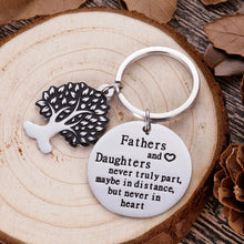 Load image into Gallery viewer, Fathers Day Gifts for Dad Keychain Birthday Christmas Gifts for Daddy Step Dad from Daughter Kids Wife Key Ring Father in Law Father of The Bride Wedding Anniversary for Dad Men Him Stocking Stuffers