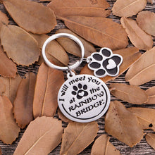 Load image into Gallery viewer, Loss of Pet Cat Dog Memorial Keychain Remembrance Gifts For Pet Owner Dog Mom Memory Sympathy Gifts For Loss Of Dog Cat Loss Gifts Keepsake For Dog Lover Cat Paw Print Keyring