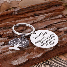 Load image into Gallery viewer, Fathers Day Gifts for Dad Keychain Birthday Christmas Gifts for Daddy Step Dad from Daughter Kids Wife Key Ring Father in Law Father of The Bride Wedding Anniversary for Dad Men Him Stocking Stuffers