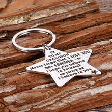 Load image into Gallery viewer, to My Grandson Keychain Valentine’s Day Gifts for Grandson Graduation from Grandma Grandpa Fathers Day Christmas Sweet 16th Birthday Gifts for Him Teens Adult Men Teenage Boys Inspirational