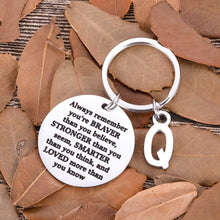 Load image into Gallery viewer, Inspirational Christmas Gifts for Son Daughter Keychain Personalized Initial Charm Valentine Women Men Friends Teens Sweet 16 Birthday College Graduation Gifts for Teenage Boy Girls Gifts Him Her