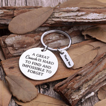 Load image into Gallery viewer, Coach Gifts For Men Women Coach Keychain Basketball Football Cheer A Great Coach Is Hard To Find Thank You Gifts For Coaches Soccer Gymnastics Retirement Appreication Gifts