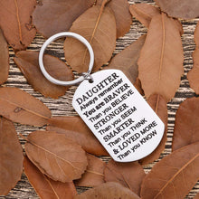 Load image into Gallery viewer, Inspirational Christmas Gifts for Daughter Keychain Stocking Stuffers for Her from Mom Dad Father to Daughter Teen Adult Women Teenage Girls Kids Birthday Gradation Bride Wedding Gifts Presents