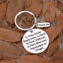 Load image into Gallery viewer, Supervisor Gifts For Christmas Women Men Office Keychain Appreciation Gifts For Mentor Leader Boss Day Birthday Thank You Leaving Going Away Gifts Retirement Coworker Boss Lady Goodbye Presents