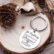 Load image into Gallery viewer, Inspirational Keychain Gifts Personalized Engraved Charm Key Chain Ring Pendant Go Confidently in The Direction of Your Dreams Graduation Birthday Gift for Office, Teen Boys, Teenage Girls