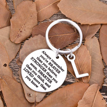 Load image into Gallery viewer, Inspirational Christmas Gifts for Son Daughter Keychain Personalized Initial Charm Valentine Women Men Friends Teens Sweet 16 Birthday College Graduation Gifts for Teenage Boy Girls Gifts Him Her