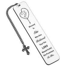 Load image into Gallery viewer, Christian Inspirational Gifts Bookmark for Women Men Book Lovers Bookmarks for Her Girls Kids Bible Verse Religious Gifts Baptism Catholic Christmas Metal Bookmarks Birthday Gifts for Readers in Bulk
