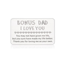 Load image into Gallery viewer, Fathers Gifts from Son Daughter Kids For Step Dad Wallet Insert Card Gifts from Stepdaughter Stepson Wife for New Daddy Father To Be Birthday Christmas Valentines Thanksgiving Day Card Gifts