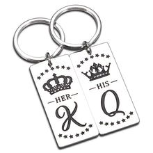 Load image into Gallery viewer, Couples Valentines Day Gifts For Him Boyfriend And Girlfriend Matching Keychain Newly Wedding Gifts For The Couple Bride And Groom To Be Newlyweds Engagement Anniversary Keychain Set For Husband Wife Fiance Keychain Christmas Stocking Stuffers
