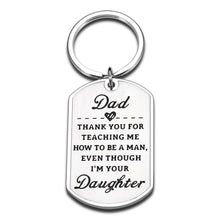 Load image into Gallery viewer, Fathers Day Keychain Gifts for Dad From Kids Son Daughter Men Valentines Best Gifts for Dad Husband Papa Stepdad New Daddy To Be From Stepdaughter Wife Birthday Christmas Stepfathers Day Gifts
