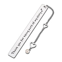 Load image into Gallery viewer, Thank You Gifts for Women Men Bookmarks for Book Lovers Employee Appreciation Gifts for Teacher Coworker Christmas Gifts for Teen Girls Metal Bookmark Best Friend Gifts for Readers Bookish Bulk Gifts