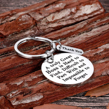 Load image into Gallery viewer, Boss Appreciation Gifts for Boss Male Female Keychain Lady Him Her Gifts for Mentor Leader Coworker Leaving Job Going Away Retirement Thank You Birthday Gifts Goodbye Christmas Presents Men Women