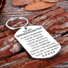 Load image into Gallery viewer, Granddaughter Valentine Gifts Graduation Keychain from Grandma Grandpa to Granddaughter Mothers Day Christmas Gifts for Grand Kids Her Teen Adult Women Teenage Girls Inspirational Presents Jewelry