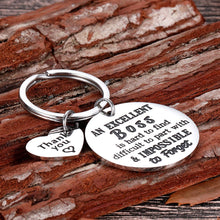 Load image into Gallery viewer, Boss Day Appreciation Gifts for Boss Lady Men Women him Her Keychain Gifts for Mentor Leader Coworker Leaving Job Going Away Retirement Thank You Birthday Gifts Colleague Goodbye Christmas Presents