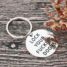 Load image into Gallery viewer, Lock Your Door Keychain My Favorite Murder Hotel Keychain for Murderinos True Crime Fans Gifts New Home Housewarming Gifts for Friends Podcast Lover Fans Enthusiasts Him Her Moving in