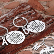 Load image into Gallery viewer, Inspirational Christmas Gifts for Son Daughter Keychain Personalized Initial Charm Valentine Women Men Friends Teens Sweet 16 Birthday College Graduation Gifts for Teenage Boy Girls Gifts Him Her