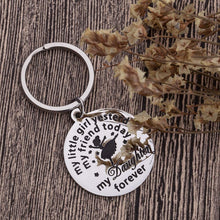 Load image into Gallery viewer, Daughter Keychain Birthday Gifts From Mom Dad To Daughter Gifts For Women Teens Birthday Wedding Bride Gifts My Little Girl Yesterday My Daughter Forever Gifts From Mother Father