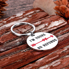 Load image into Gallery viewer, Boyfriend Girlfriend Christmas Birthday Gifs Funny I’m Yours Keychain Valentine Day for Him Her Husband Wife Anniversary for Man Women Fiance Bride Groom Engagement Wedding Keychain