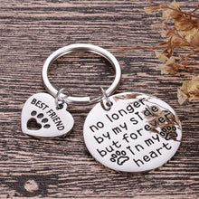 Load image into Gallery viewer, Pet Cat Dog Memorial Keychain Gifts for Pet Owner Dog Mom Dad Remembrance Memory Sympathy Gifts for Loss of Dog Pet Loss Gifts Keepsake for Dog Lover Forever in My Heart Paw Print Keyring