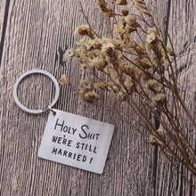 Load image into Gallery viewer, Funny Anniversary Keychain Gifts For Men Him Her Husband Wife Valentine Day Gifts For Hubby Wifey Couple Birthday Gifts For 5th 10th 20th Anniversary Wedding Gag Gifts Key Chain Men Women