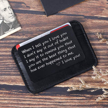 Load image into Gallery viewer, Wallet Insert Card Christmas Giftsfor Him Husband Boyfreind Valentine Mini Love Note from Wife Girlfriend Anniversary Men Birthday Wedding Gifts for Groom Bride Her Deployment Engagement Gifts