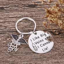 Load image into Gallery viewer, Funny Nurse Appreciation Keychain Gifts for Phlebotomist Nurse Assistant Intern Nursing Coworkers Phlebotomy Technician Nurse Graduation Key Chain RN Medical Students Women Men LPN Jewelry Presents