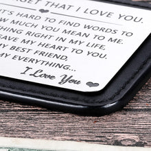 Load image into Gallery viewer, Husband Wife Wallet Card Insert Valentine Christmas Gifts for Him Her Men Husband Anniversary from Wife Girlfriend Stocking Suffers Birthday Gift I Love You Note Wedding Engagement Gifts Fiance Groom