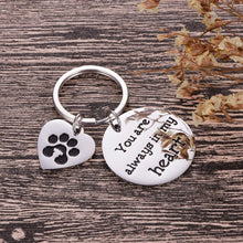 Load image into Gallery viewer, Pet Memorial Gifts Keychain for Pet Dogs Owner Dog Mom Dad Remembrance Memory Sympathy Gifts for Loss of Dog Pet Loss Gifts Keepsake for Dog Lover You are Always in My Heart Paw Print Keyring