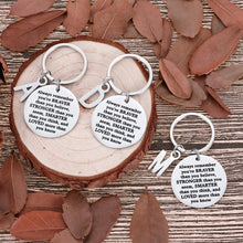 Load image into Gallery viewer, Inspirational Christmas Gifts for Son Daughter Keychain Personalized Initial Charm Valentine Women Men Friends Teens Sweet 16 Birthday College Graduation Gifts for Teenage Boy Girls Gifts Him Her