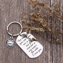 Load image into Gallery viewer, Firefighter Keychain gifts For Men Him Fireman Husband Boyfriend First Responder Gifts I Love You Key chain For Anniversary Birthday Wedding Gifts For Hubby Valentine Gifts Firefighter charm
