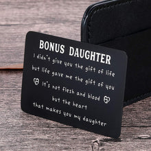 Load image into Gallery viewer, To My Step Daughter Wallet Card Inserts Christmas Valentine Gifts For Step Daughter From Step Mom Mothers Day Inspirational 16 18 Birthday Memento For Her Adult Women Teenage Girls Graduation Gifts