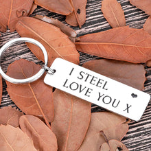 Load image into Gallery viewer, 11th Wedding Anniversary Steel Gifts for Him Her Keychain I Steel Love You Husband Wife 11th Valentine Gifts for Men Women Hubby Wifey Old Couple Gifts for Christmas Funny Boyfriend Girlfriend