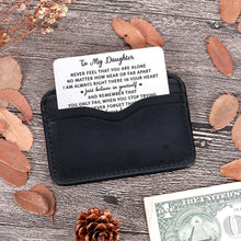 Load image into Gallery viewer, Mother To Daughter Wallet Card Inserts Christmas Valentine Gifts for step daughter from Mom Graduation Mothers Day 16 18th Birthday For Her Teen Adult Women Teenage Girls Inspirational Gifts