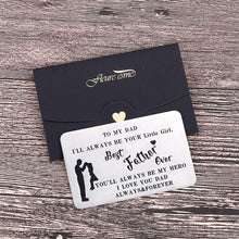 Load image into Gallery viewer, To My Dad Wallet Insert Card Christmas Gifts For Dad Fathers Day Gifts Dad Valentine Birthday From Daughter To Step Dad To Be Husband Kids I Love You Father Of The Bride Step Father Figure Men Metal