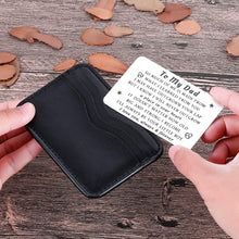 Load image into Gallery viewer, Son To Dad Gifs From Son To Father Wallet Insert Card For Dad Fathers Day Valentine Birthday Son To Step Dad from Little boy Kids I Love You Father Step Father Figure Wedding Men Him