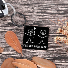 Load image into Gallery viewer, I’ve Got Your Back Keychain Funny Stick Figures Best Friend Gag Gifts for Her Him BFF Friend Brother Sister Besties Boyfriend Birthday Christmas Valentine Graduation Friendship Gift for Women Men