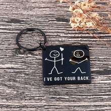 Load image into Gallery viewer, I’ve Got Your Back Keychain Funny Stick Figures Best Friend Gag Gifts for Her Him BFF Friend Brother Sister Besties Boyfriend Birthday Christmas Valentine Graduation Friendship Gift for Women Men