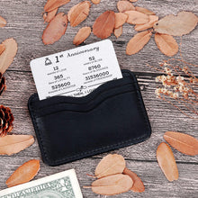 Load image into Gallery viewer, Wedding Anniversary Wallet Card Insert for Him Her 1st 2nd 5th 10th 11th Husband Wife Anniversary Valentine’s Day Christmas for Couple Men Women Birthday I Love You Note Hubby