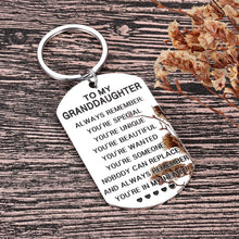 Load image into Gallery viewer, Granddaughter Valentine Gifts Graduation Keychain from Grandma Grandpa to Granddaughter Mothers Day Christmas Gifts for Grand Kids Her Teen Adult Women Teenage Girls Inspirational Presents Jewelry