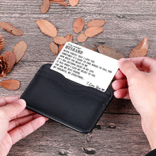 Load image into Gallery viewer, To My Husband Christmas Valentine’s Day Gifts Wallet Card Insert For Him Men From Wife To Hubby Husband To Be Stocking Suffers Wedding Anniversary Birthday Gifts I Love You Note Engagement Gifts