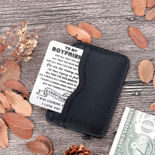 Load image into Gallery viewer, to My Boyfriend Christmas Valentine Gifts Wallet Card Insert for Him Men from Girlfriend to Boyfriend Husband to Be Stocking Suffers Anniversary Birthday Gifts I Love You Note Engagement Gifts Fiance
