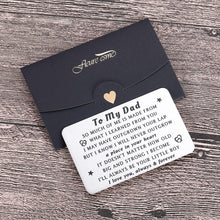 Load image into Gallery viewer, Son To Dad Gifs From Son To Father Wallet Insert Card For Dad Fathers Day Valentine Birthday Son To Step Dad from Little boy Kids I Love You Father Step Father Figure Wedding Men Him