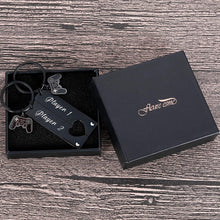 Load image into Gallery viewer, Gamer Player 1 Player 2 Matching Keychains Christmas Gifts for Gamer Couples Boyfriend Male Friends Husband Valentine Gifts to Gamer Girlfriend Wife Anniversary Birthday Gifts for Him Her Men Funny